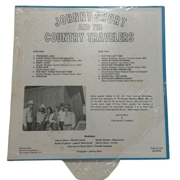 Johnny Short and the Country Travelers “LIVE” LP Vinyl Davis Sound, Charlotte NC - Picture 5 of 8